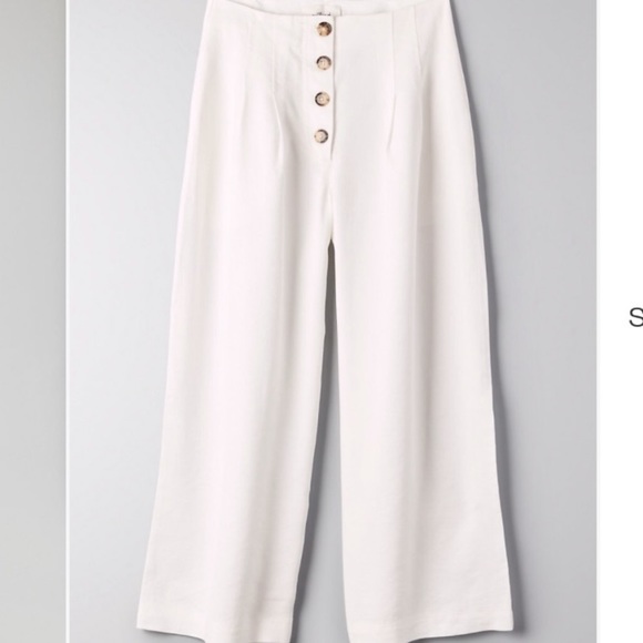 Aritzia Pants - Aritzia Wilfred white button pants